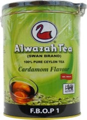 10x300g Alwazah Black Tea Cardamom Cylinder Metal