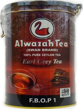 10x300g Alwazah Black Tea Earl Grey Cylinder Metal