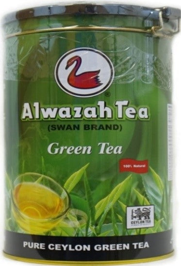10x300g Alwazah Green Tea Cylinder Metal