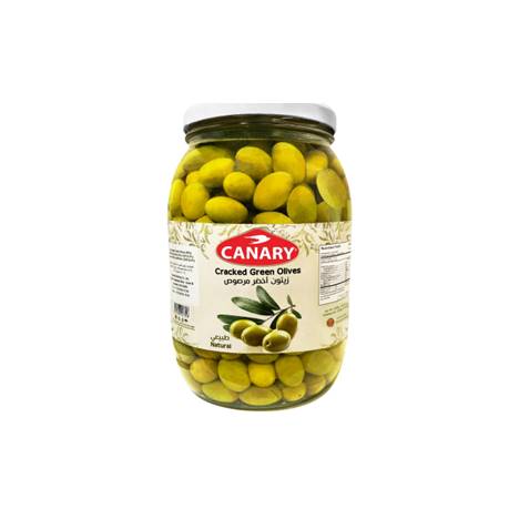 Canary Cracked Green Olives 6x4.4 lb (2 kg)