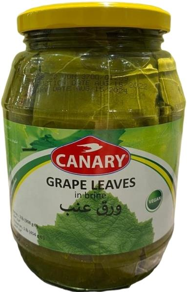 Canary Grape Leaves 12x2 lb (907 g)  [Drained wt. 12x1 lb (454 g)]