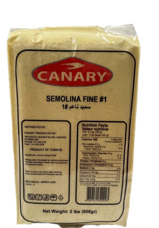 Canary Semolina#1 Vacuumed 12x32 oz