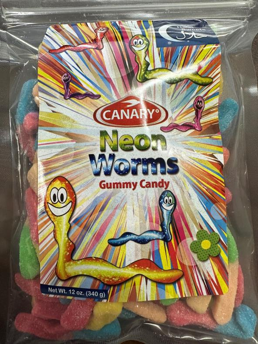 Canary Halal Neon Worms 24x12 oz